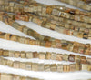 4MM Silver Leaf Jasper Gemstone Square Cube Loose Beads 15.5 inch Full Strand (90182149-A112)