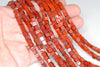 4MM Red Brecciated Jasper Gemstone Square Cube Loose Beads 15.5 inch Full Strand (90182152-A112)