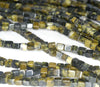 4MM Yellow Turquoise Gemstone Square Cube Loose Beads 15.5 inch Full Strand (90182154-A112)