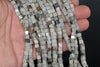 4MM Silver Leaf Jasper Gemstone Square Cube Loose Beads 15.5 inch Full Strand (90182157-A112)