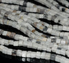 4MM Silver Leaf Jasper Gemstone Square Cube Loose Beads 15.5 inch Full Strand (90182157-A112)