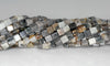 4MM Gray Picasso Jasper Gemstone Square Cube Loose Beads 15.5 inch Full Strand (90182167-A112)