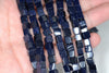 4-5MM Blue Sandstone Gemstone Square Cube Loose Beads 15.5 inch Full Strand (90182171-A112)