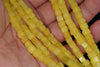 5MM Lemon Jade Gemstone Square Cube Loose Beads 15.5 inch Full Strand (90182174-A112)