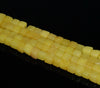 5MM Lemon Jade Gemstone Square Cube Loose Beads 15.5 inch Full Strand (90182174-A112)