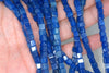 5MM Blue Jade Gemstone Square Cube Loose Beads 15.5 inch Full Strand (90182180-A113)