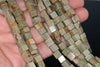 6MM Silver Leaf Jasper Gemstone Square Cube Loose Beads 14 inch Full Strand (90182184-A113)