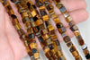 6MM Yellow Tiger Eye Gemstone Square Cube Loose Beads 15.5 inch Full Strand (90182188-A113)