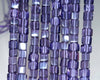 6MM Purple Glass Gemstone Square Cube Loose Beads 15.5 inch Full Strand (90182191-A113)