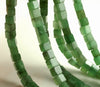 6-7MM Green Aventurine Gemstone Square Cube Loose Beads 7.5 inch Half Strand (90184176-A113)