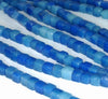 6-7MM Blue Jade Gemstone Square Cube Loose Beads 7.5 inch Half Strand (90182193-A113)