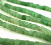 6-7MM Green Aventurine Gemstone Square Cube Loose Beads 7.5 inch Half Strand (90184177-A114)