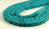 6-7MM Turquoise Gemstone Square Cube Loose Beads 7.5 inch Half Strand (90184178-A114)