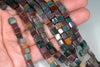 6-7MM Indian Agate Gemstone Square Cube Loose Beads 15.5 inch Full Strand (90182197-A114)