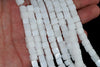 6-7MM White Stone Gemstone Square Cube Loose Beads 7.5 inch Half Strand (90184181-A114)