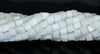 6-7MM White Stone Gemstone Square Cube Loose Beads 7.5 inch Half Strand (90184181-A114)