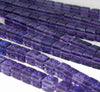 7-8MM Purple Glass Gemstone Square Cube Loose Beads 7.5 inch Half Strand (90182201-A114)