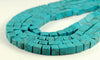 9-10MM Turquoise Gemstone Square Cube Loose Beads 7.5 inch Half Strand (90182211-A115)