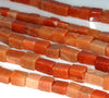 9-12MM Orange Aventurine Gemstone Square Cube Loose Beads 7.5 inch Half Strand (90182213-A115)