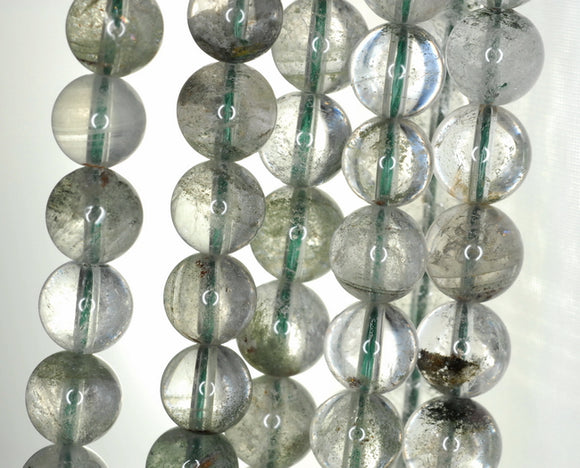 8-9MM Phantom Quartz Gemstone Round Loose Beads 15 inch Full Strand (90182310-A122)