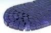 10MM Purple Glass Gemstone Square Cube Loose Beads 15 inch Full Strand (90182327-A116)