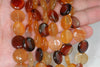 14MM Carnelian Agate Gemstone Flat Round Circle Loose Beads 7 inch Half Strand (90182420-A119)