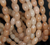 12x8MM Orange Jade Gemstone Barrel Drum Loose Beads 7.5 inch Half Strand (90182341-A119)