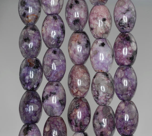 14x10MM Charoite Jasper Gemstone Barrel Drum Loose Beads 7.5 inch Half Strand (90182342-A119)