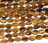 14x10MM Yellow Tiger Eye Gemstone Oval Loose Beads 7.5 inch Half Strand (90182369-A119)