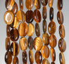 14x10MM Yellow Tiger Eye Gemstone Oval Loose Beads 7.5 inch Half Strand (90182369-A119)