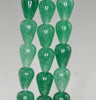 12x9MM Green Aventurine Gemstone Tear Drop Loose Beads 7.5 inch Half Strand (90182350-A126)