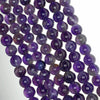 4-5MM Dark Amethyst Gemstone Round Loose Beads 16 inch Full Strand (90182375-A117)