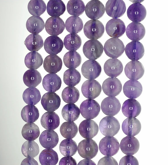 4-5MM Light Amethyst Gemstone Round Loose Beads 15.5 inch Full Strand (90182376-A117)