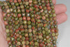 6MM Unakite Gemstone Faceted Round Loose Beads 15 inch Full Strand (90182387-A117)