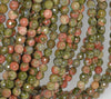 6MM Unakite Gemstone Faceted Round Loose Beads 15 inch Full Strand (90182387-A117)