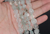 9X8-13X12MM Clear Phantom Quartz Gemstone Nugget Pebble Loose Beads 15 inch Full Strand (90182402-A121)