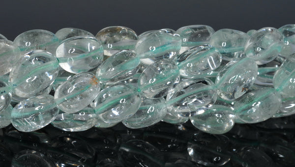 13X9-16X11MM Clear Phantom Quartz Gemstone Nugget Pebble Loose Beads 15.5 inch Full Strand (90182404-A122)