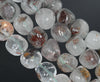 12X11-13X14MM Phantom Quartz Gemstone Nugget Pebble Loose Beads 7.5 inch Half Strand (90182407-A122)