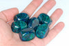 25x18MM Chrysocolla Gemstone Rectangle Loose Beads (90182519-A137)