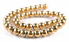 10MM Gold Hematite Gemstone Round Loose Beads 15.5 inch Full Strand (90182550-A135)