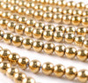 10MM Gold Hematite Gemstone Round Loose Beads 15.5 inch Full Strand (90182550-A135)