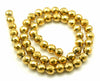 12MM Gold Hematite Gemstone Faceted Round Loose Beads 15.5 inch Full Strand (90182553-A135)