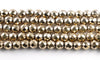 10MM 18K Gold Hematite Gemstone Faceted Round Loose Beads 7.5 inch Half Strand (90182597-A136)