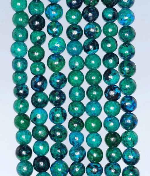 6MM Chrysocolla Gemstone Round Loose Beads 15 inch Full Strand (90182621-A137)