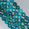 10MM Chrysocolla Gemstone Faceted Round Loose Beads 7.5 inch Half Strand (90183140-A142)