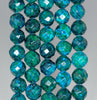 10MM Chrysocolla Gemstone Faceted Round Loose Beads 7.5 inch Half Strand (90183140-A142)