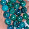 20MM Chrysocolla Gemstone Round Loose Beads 8 inch Half Strand (90182628-A138)