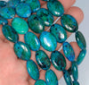 18x13MM Chrysocolla Gemstone Oval Loose Beads 7.5 inch Half Strand (90182629-A139)