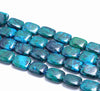 12x10MM Chrysocolla Gemstone Rectangle Loose Beads 7.5 inch Half Strand (90183001-A141)