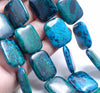 27x22MM Chrysocolla Gemstone Rectangle Loose Beads 7.5 inch Half Strand (90182634-A141)